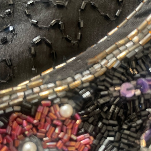 Vintage Laurence Kazar sequin and beaded silk blouse - Picture 9 of 11